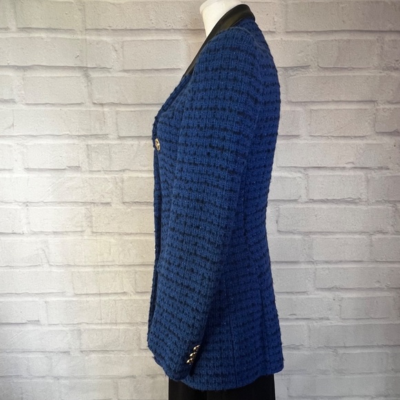 NWT Zara Blazer Vegan Leather Collar - Picture 2 of 5